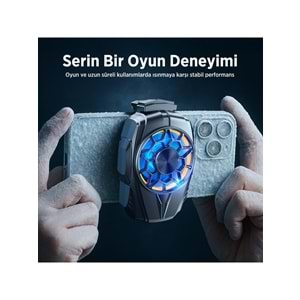 BIX BXCP04G Ultra Sessiz ve Güçlü Kablosuz Telefon Soğutucu Fan,4.5-7 Inç Uyumlu, Oyuncular Için Özel Tasarım