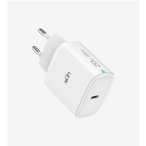 LinkTech C308 Safe Tip-C Lightning Kablolu PD 20W Hızlı Şarj Cihazı Beyaz