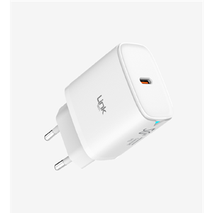 LinkTech C308 Safe Tip-C Lightning Kablolu PD 20W Hızlı Şarj Cihazı Beyaz