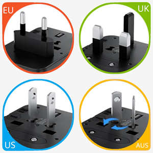 LinkTech C325 Safe GaN 3 Safe 20W Uluslararası Seyahat Hızlı Şarj Adaptörü