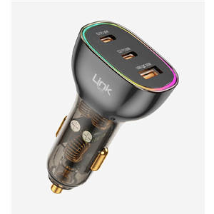 LinkTech C506 Şeffaf 80W Çift PD (30+20W) & QC 30W Süper Hızlı Araç Şarj Cihazı