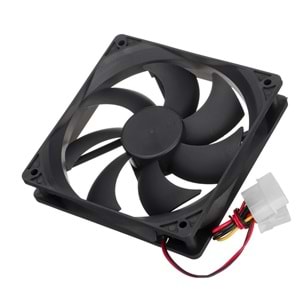 Concord C-891 12*12*25mm 12v 0.28a 4pin Molex 12 cm Sessiz Siyah Kasa Fanı