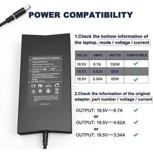 FAST C40 Dell/Hp 19.5V 6.67A (7.4mm*5.0mm) Notebook AIO Şarj Aleti