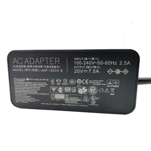 FAST CU22 20V 7.5A 150W Şarj Adaptör, 150W Yeni Nesil Asus Notebook Şarj Aleti (6.0*3.7mm /İğneli )