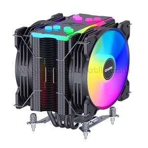 Dark Freezer X129 Intel & AMD Uyumlu, 2x ARGB LED Fanlı AM5 Kule Tipi İşlemci Soğutucu
