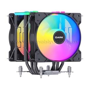 Dark Freezer X129 Intel & AMD Uyumlu, 2x ARGB LED Fanlı AM5 Kule Tipi İşlemci Soğutucu