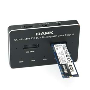 Dark M.2 NVMe, M2 SATA SSD Klon Destekli Disk İstasyonu DK-AC-DSDM2C