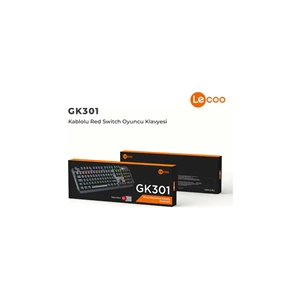 Lecoo GK301-RD-SW RGB Mekanik Oyuncu Klavyesi Red Switch Gaming Klavye