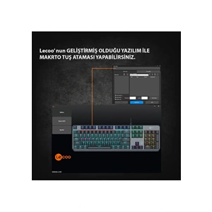 Lecoo GK301-RD-SW RGB Mekanik Oyuncu Klavyesi Red Switch Gaming Klavye