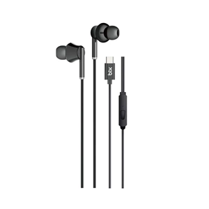 BİX HF01C Type-C 14mm Extra Bass Mikrofonlu Kulak İçi Kulaklık Siyah