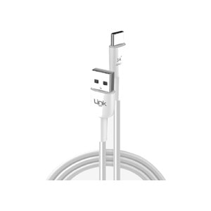 LinkTech K607 Safe 2 Metre 3A Hızlı Şarj ve Data Kablosu - USB-A to Type-C
