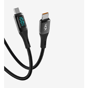 LinkTech K680 Dijital Göstergeli PD 100W Çinko Başlı Type-C Şarj Kablosu
