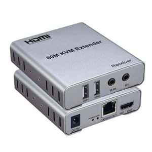 NBTech NB-KVM60M 60 Metre HDMI KVM Extender Tek Cat6 Kablo ile Görüntü ve USB Uzatma Cihazı