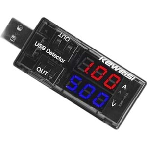 KEWEISI KWS-10VA Tablet ve Telefon USB AKIM AMPER ÖLÇER