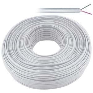 NBTech LN-TEL33 100 Metre Telefon Kablosu, 2 Canlı ADSL Telefon Kablosu, 2 Canlı Kablo Gri