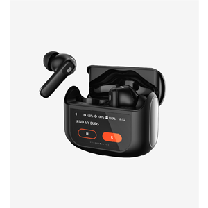 Linktech TW45 Premium Dokunmatik LED Ekranlı ANC TWS Bluetooth 5.4 Kulak İçi Kablosuz Kulaklık USB-C Siyah