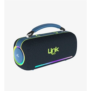 Linktech LPS-M418 M418 Premium IPX6 60W LED Işıklı Bluetooth Hoparlör Mavi
