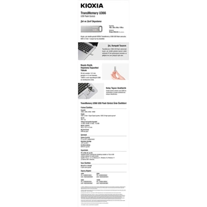 Kioxia TransMemory U366 64GB USB 3.2 Gen 1 Flash Bellek LU366S064GG4