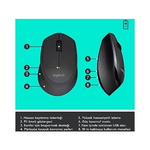 Logitech MK345 Kablosuz Q Trk Siyah Multimedya Klavye Mouse Set 920-006514