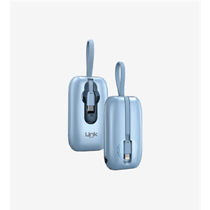 LinkTech MP09 9600 Mah Type-C / Lightning Kablolu 22.5W Powerbank Pd3.0 Mavi