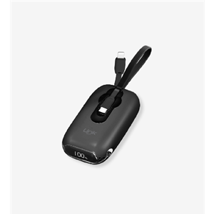 LinkTech MP09 9600 Mah Type-C / Lightning Kablolu 22.5W Powerbank Pd3.0 Siyah