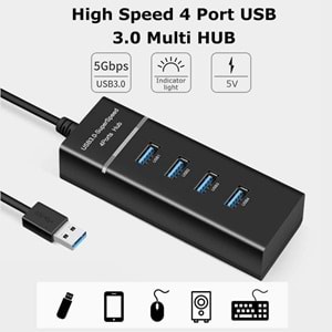 NBTech NB-4360 4 Port USB 3.0 Hub Switch Çoklayıcı ve Adaptör