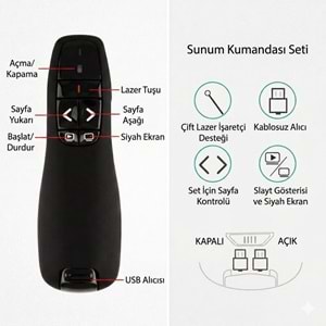 NBTech NB-SUN400 2.4 GHz USB Lazerli Sunum Kumandası