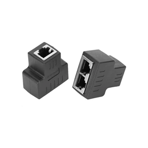 NBTech NB-NB2M RJ45 1 to 2 Siyah Ethernet Splitter Çoğaltıcı Adaptör