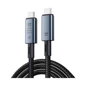NBTech 0,50CM 240W 4.0 Thunderbolt Type-C to Type-C Şarj, Data ve 8K 60Hz Görüntü Aktarım Kablosu