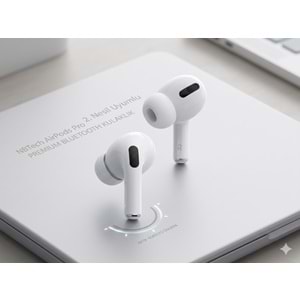 NBTech AirPods Pro 2. Nesil Uyumlu Premium Bluetooth Kulaklık – Aktif Gürültü Önleme ANC