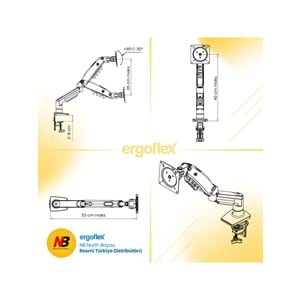 NB North Bayou NB-F80 1 Adet Monitör Takılabilen 17
