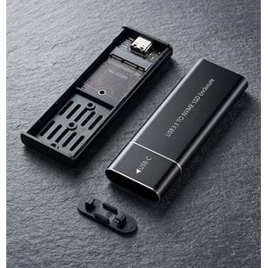 NBTech NB-M2001 M.2 NVMe SSD Kutusu USB 3.1 10Gbps Type-C Yüksek Hızlı Harici Disk Kutusu