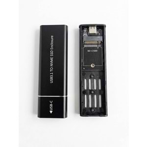 NBTech NB-M2001 M.2 NVMe SSD Kutusu USB 3.1 10Gbps Type-C Yüksek Hızlı Harici Disk Kutusu