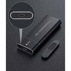 NBTech NB-M2001 M.2 NVMe SSD Kutusu USB 3.1 10Gbps Type-C Yüksek Hızlı Harici Disk Kutusu