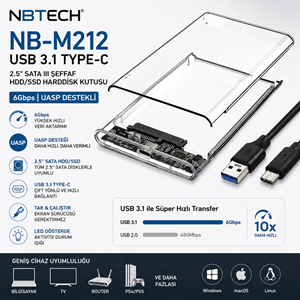 NBTECH NB-M212 USB 3.1 Type-C 2.5