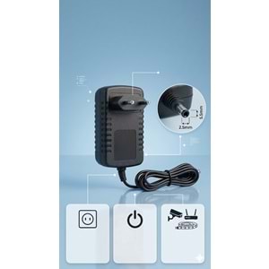 NBTech NB-P101 12V 2A 24W Üniversal Güç Adaptörü - 5.5x2.5mm Jak Fişli