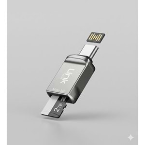 LinkTech O196 Micro SD Kart Okuyucu - USB-C 2TB Destekli Hızlı Adaptör