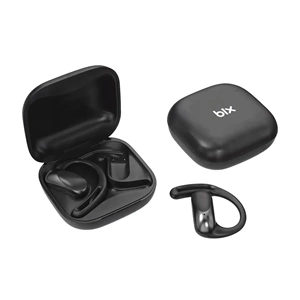 Bix OWS2 Bluetooth 5.4 Ergonomik Ear Hook Esnek Kulak Kancalı Kablosuz Kulaklık - Siyah