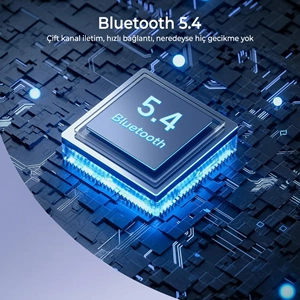 Bix OWS2 Bluetooth 5.4 Ergonomik Ear Hook Esnek Kulak Kancalı Kablosuz Kulaklık - Siyah