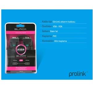 NBTech Prolink PB488-0150 1.5 Metre VGA Kablo, Kalın VGA to VGA Kablo Erkek Erkek,