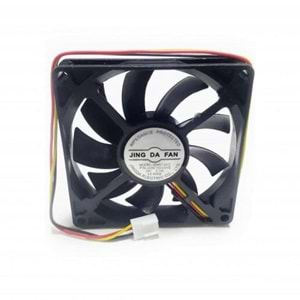 JING JD8025DC DC 24V 0.15A 8x8 25mm 3 pin Soketli Fan kutulu