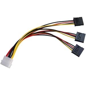 NBTech NB-5101 3 port Sata Çoklayıcı, Molex to 3xSata Power Hdd/DVD/SSD PSU Güç Kablosu