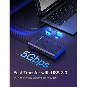 NBTech NB-3436 RGB 2.5” 3.5” SATA III USB 3.0 Harddisk Kutusu 5Gbps HDD SSD Disk Kutusu