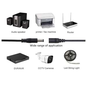 NBTech NB-010 Standart Şarj Uzatma Kablosu, 10 Metre 5.5*2.5mm Erkek Dişi Uzatma Kablo