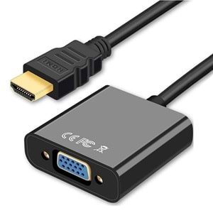 NBTech NB-1240 Dijital HDMI to VGA 30cm Görüntü Çevirici Aparat Siyah