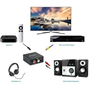 NBTech NB-1280 Digital/Optik To Rca Çevirici (Optik Sesi Analoga çevirir)