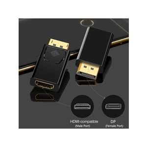 NBTech NB-1325-4K Display Port to HDMI Dönüştürücü, DP to 4K Hdmi Çevirici