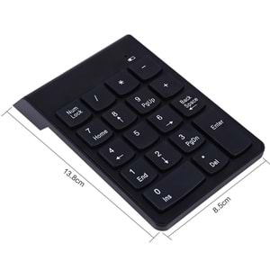 NBTech NB-1510K Siyah Usb Kablosuz Numerik Klavye Keypad