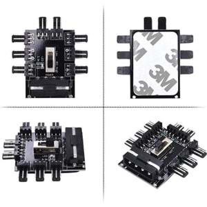 NBTech NB-4336 3 Pin Girişli 8 Port Fan Çoklayıcı Kart