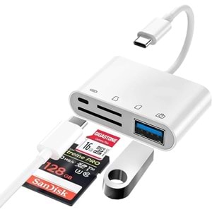 NBTech NB-450 Type C Kart Okuyucu, Type C Çoklu Kart Okuyucu, Type C OTG Kart Okuyucu